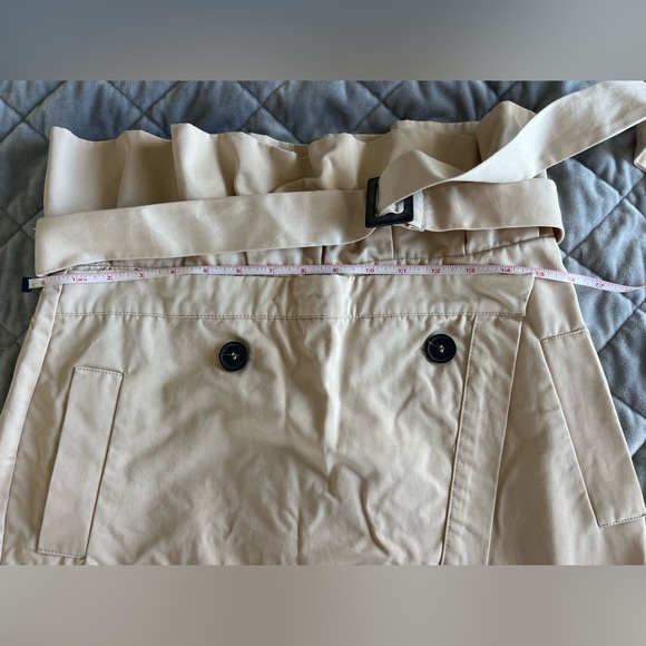 ZARA paperbag gabardine skirt L - Picture 7 of 12
